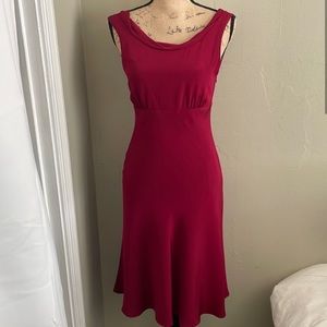 J.Crew size 2 red satin/silk dress. New with Tags. Never Worn.